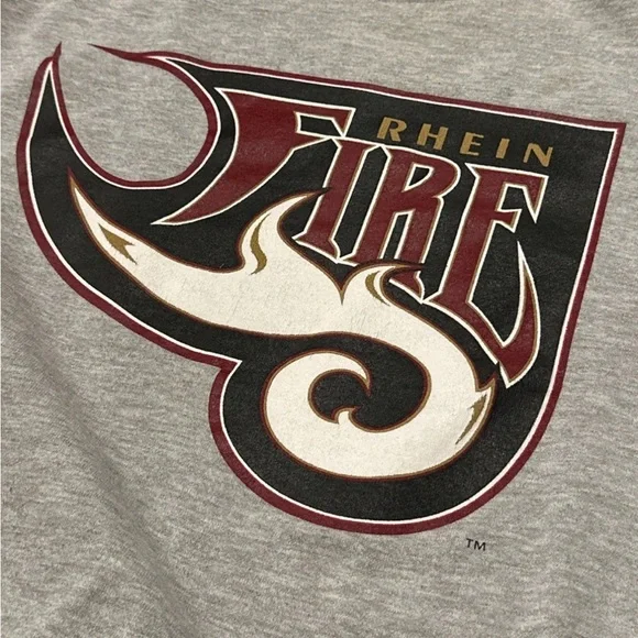 Vtg Rhein Fire Champion Crewneck Sweatshirt NFL Europe World League 90s Mens XL